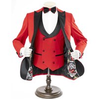 Red Prom Suit - Double Breasted Tuxedo for Men