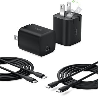 Belkin 25W USB C Charger Block (2 Pack) with USB C Cable — Fast Charger Usb C