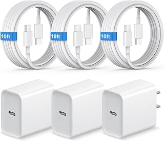 iPhone 17 16 15 Fast Charger 10FT Type C with 3 USB C Wall Blocks — Fast Charger Usb C