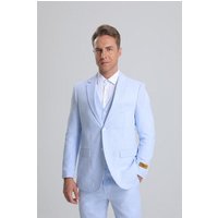 Costume d'été en seersucker Alberto Nardoni en coton bleu — Costumes et vestons pour hommes