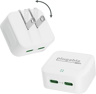 Plugable Dual USB C Charger Block 40W 2-Port Fast Charger — Fast Charger Usb C