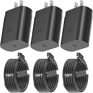 Chargeur rapide Samsung 25W USB C avec câble de 10 pi - 3 paquets — Chargeur Rapide Usb C