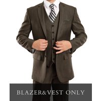 Homme Marron mince coupe costume — Costumes et vestons pour hommes