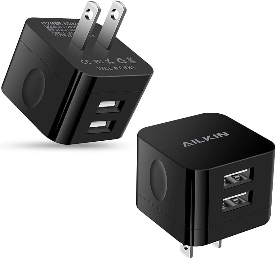 Chargeurs muraux USB 2Pack 2,4A à double port — Chargeur Rapide Usb C