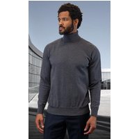 Mens Sweater Charcoal - Wool and Cashmere Fabric
