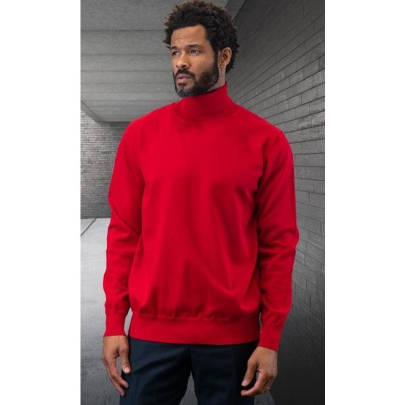 Pull pour hommes rouge - Tissu en laine et cachemire — Chandails pour femmes