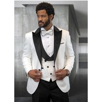 Tuxedo Bicolore Blanc et Noir par AlbertoNardoniStore — Costumes et vestons pour hommes