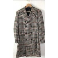 Alberto Nardoni Men's Plaid Overcoat - Wool Peacoat — Winter Jacket Men
