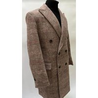 Alberto Nardoni Men's Plaid Overcoat — Winter Jacket Men