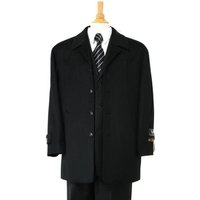 Men's Wool Car Coat Black Overcoat