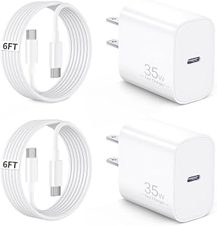 Chargeur rapide Google Pixel 35W Type C 2-pack avec câble de 6 pieds