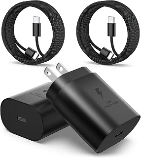 Bloc de charge rapide Excgood 25W USB C avec câble de 6 pi, 2-pack