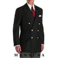 Hommes Marine double manteau seins