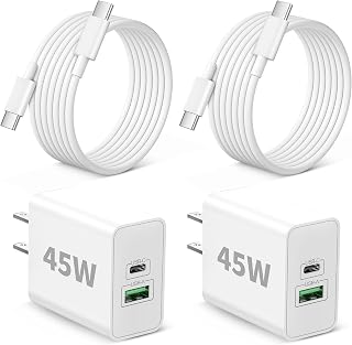 2Pack 45W GaN USB C Charger Block Dual Port Wall Charger — Fast Charger Usb C