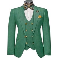 Suit de laque de pic d'or et vert émeraude — Costumes et vestons pour hommes