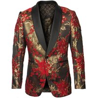 Veste Paisley Rouge Homme Empire à Revers — Costumes et vestons pour hommes