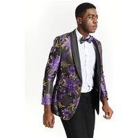 Purple Paisley Jacket Men's Prom Tuxedo Blazer