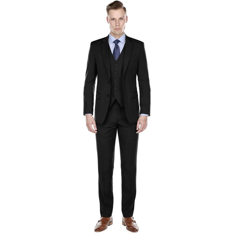 Costume Veste Noir Ajusté pour Témoins de Mariage — Costumes et vestons pour hommes