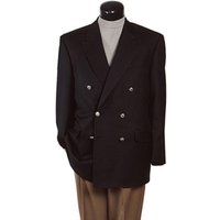 Blazer Noir Pour Homme à Double Boutonnage avec Six Boutons — Costumes et vestons pour hommes