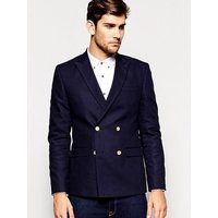 Blazer Noir Pour Homme à Double Boutonnage — Costumes et vestons pour hommes
