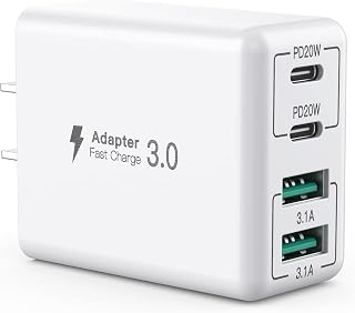 Bloc de charge USB C 40W à 4 ports avec technologie PD et QC
