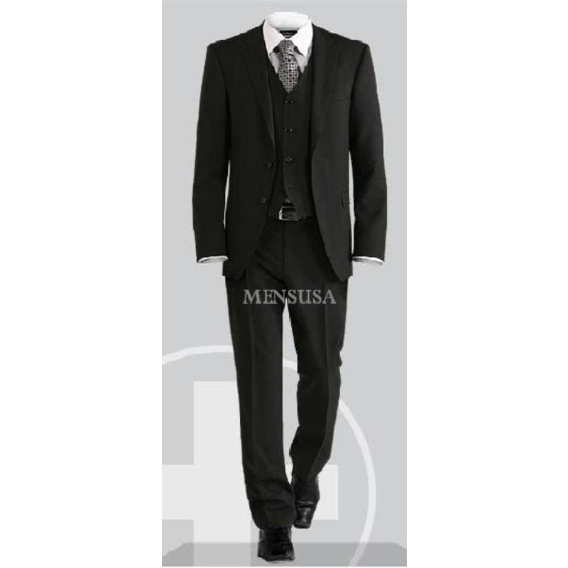 38 Long Black Slim Fit Men's Suit — Mens Suits & Blazers