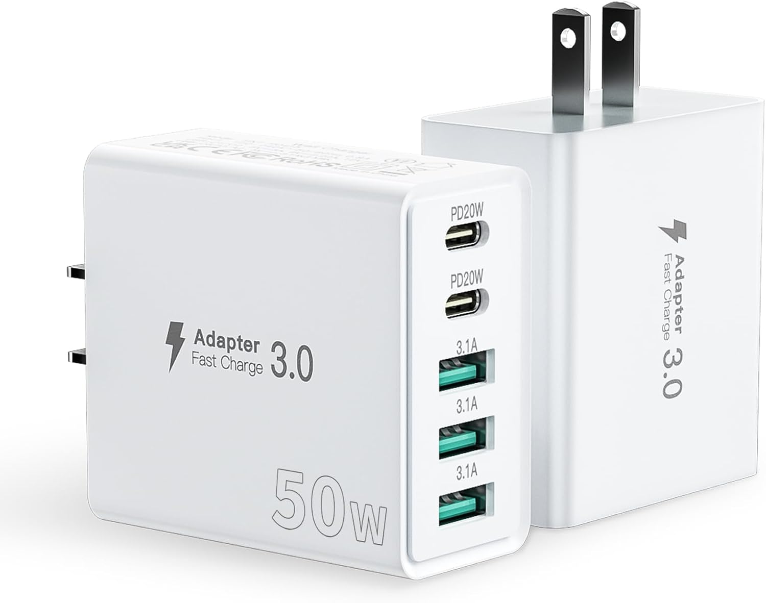 Chargeur USB C 5 ports 50W avec 2 USB-C et 3 USB-A — Chargeur Rapide Usb C