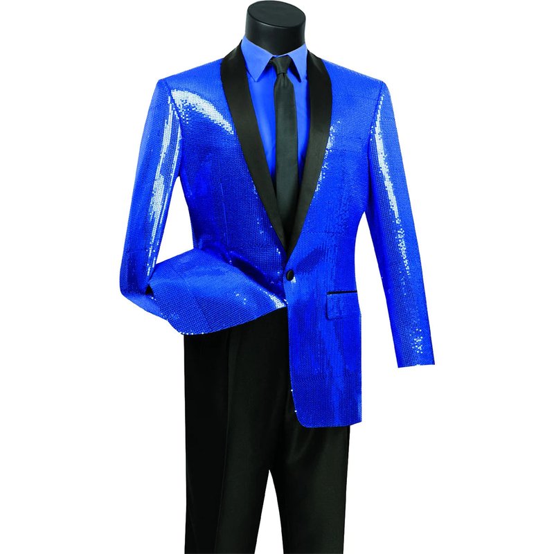 Tuxedo Bleu Royal et Or pour Hommes — Costumes et vestons pour hommes