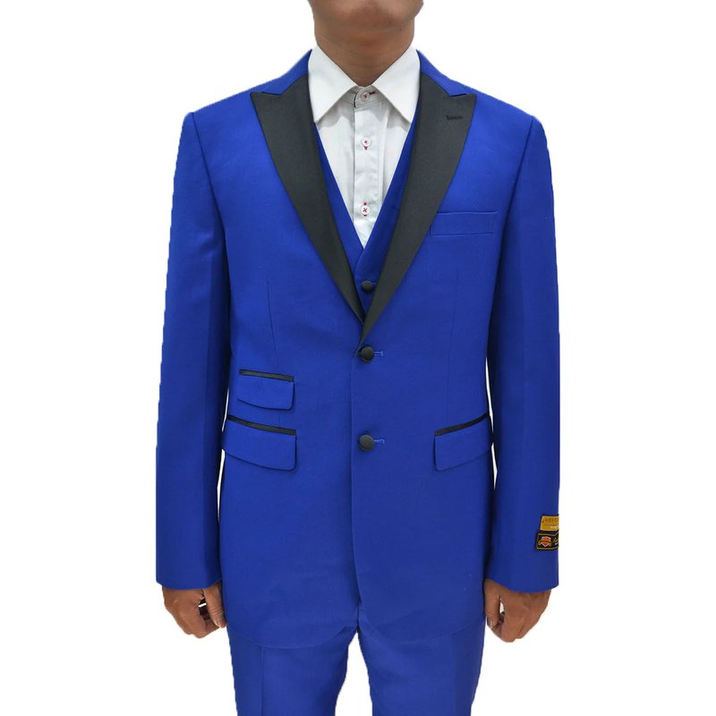 Tuxedo Bleu Royal et Or pour Hommes — Costumes et vestons pour hommes