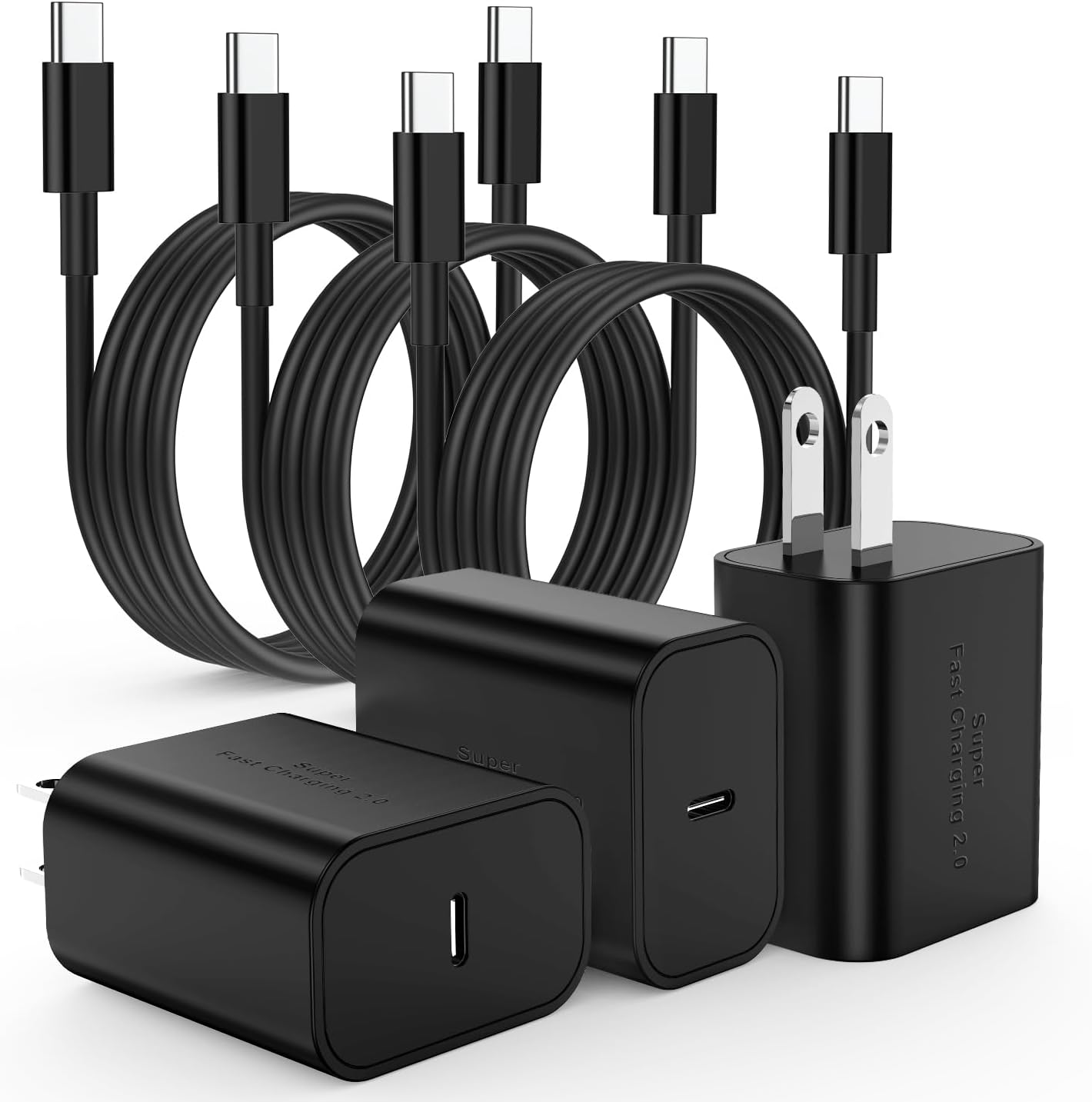 Chargeur USB C 45W en paquet de 3 pour appareils Samsung Galaxy — Chargeur Rapide Usb C