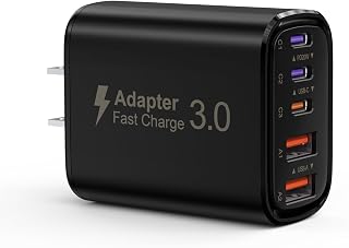 Bloc Chargeur USB C 50W Adaptateur de Charge Rapide à 5 Ports — Chargeur Rapide Usb C