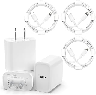 Chargeur rapide Apple MFi certifié 3 pièces avec câbles de 6 pieds Type C à Lightning — Chargeur Rapide Usb C