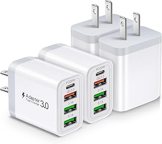 35W USB C Fast Charger 4-Pack with 4-Port PD/QC 3.0 — Fast Charger Usb C