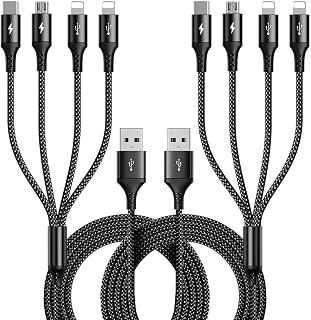 4 in 1 Multi Charging Cable 2-Pack, 4Ft Nylon Braided Fast Charger — Fast Charger Usb C