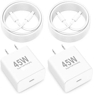 WODENTA 45W USB C Fast Charger for Google Pixel 4-10 | 2-Pack