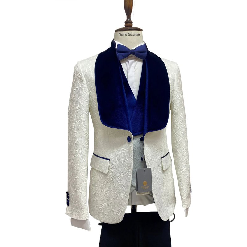 Tuxedo Blanc Mariage - Tuxedo Veste Ajustée Moderne — Costumes et vestons pour hommes