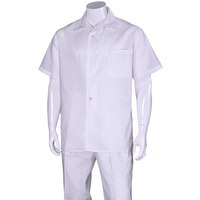 Mens White Walking Suit - Leisure Suit for Men