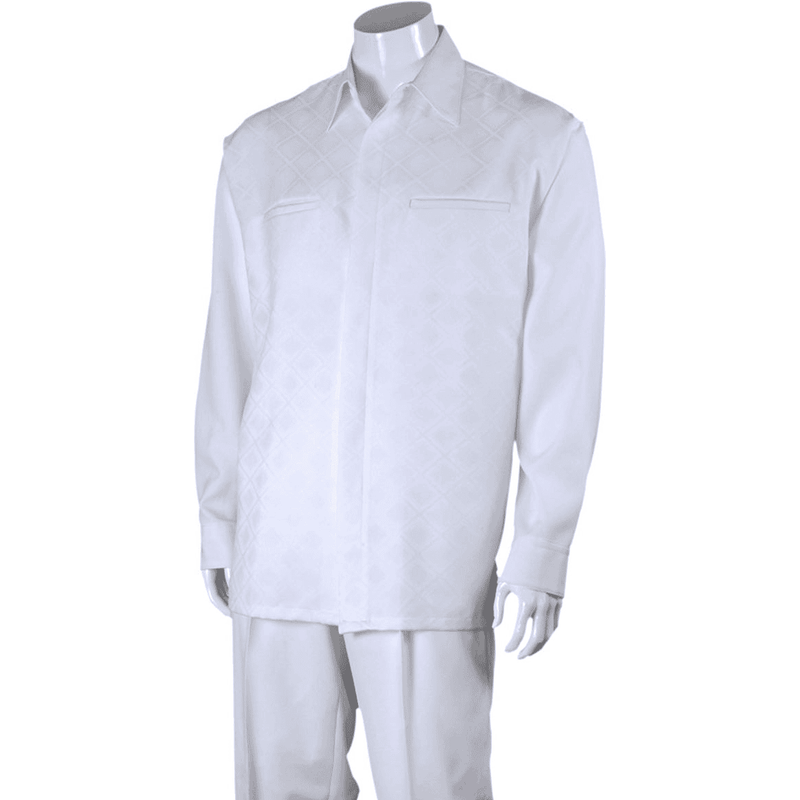 Homme Marcher blanc costume - vêtements de loisirs pour hommes — Costumes et vestons pour hommes