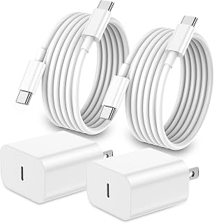 iPhone 17/16/15 Fast Charging USB C Charger 2-Pack with Cable