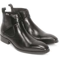 Carrucci Black Calfskin Men's Chukka Boots — Fashion Accessories