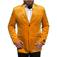Blazer en Velours pour Hommes - Veste en Velours Velvet-2BV Jaune — Costumes et vestons pour hommes