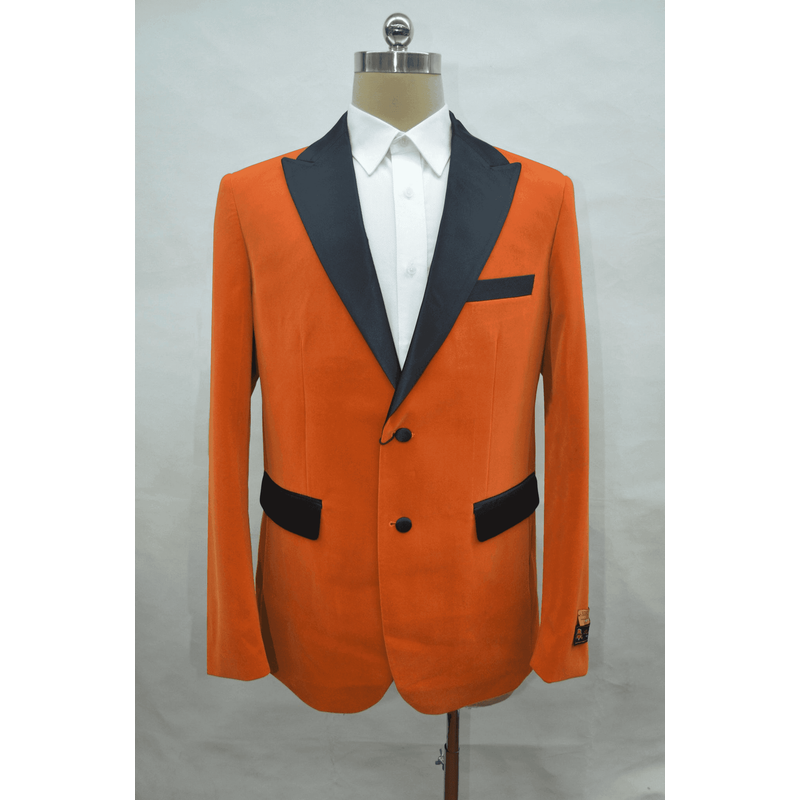 Blazer en Velours pour Homme - Costume en Velours Noir avec Revers Satin — Costumes et vestons pour hommes