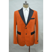 Blazer en Velours pour Homme - Costume en Velours Noir avec Revers Satin