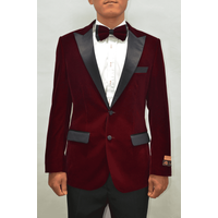 Blazer en Velours pour Hommes - Veste en Velours Bourgogne