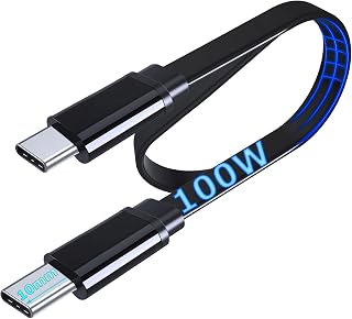 Flat USB-C to USB-C 100W Fast Charger Cable for iPhone and Galaxy — Fast Charger Usb C