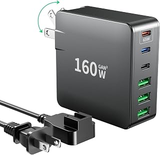 USB C Charger 160W Fast GaN Compact Foldable Charging Station