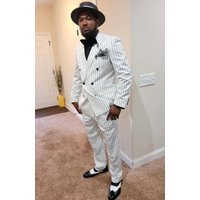 Costume blanc double poitrine