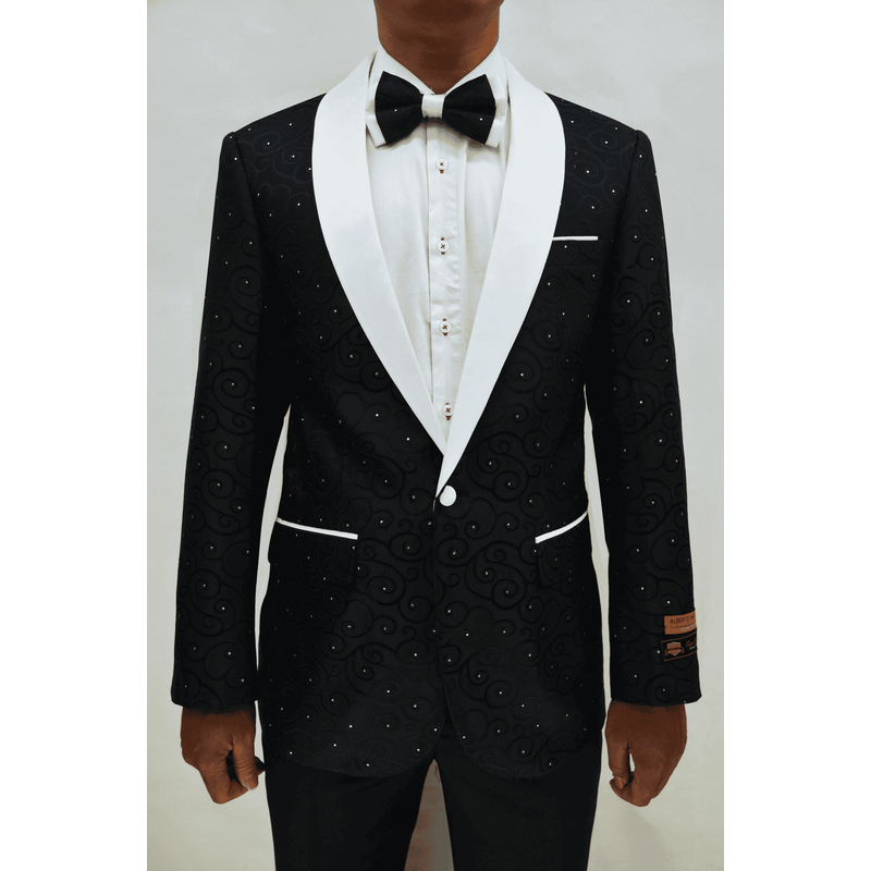 Paisley-300 Marine/Noir - Blazers pour Hommes — Costumes et vestons pour hommes