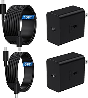 Chargeur Rapide 45W Type-C 2-Pack avec Câbles USB C 10FT/6FT