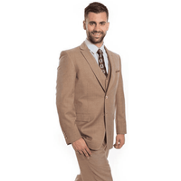 Lightweight Summer Tan Suit for Men